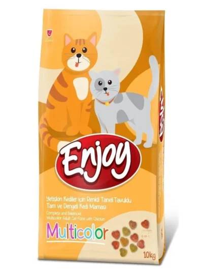 Enjoy Multicolor Tavuklu Yetişkin Kedi Maması 10 Kg