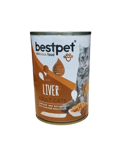 BestPet Parça Etli ve Ciğerli Yetişkin Kedi Konservesi 400gr