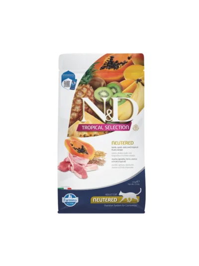 N&D Tropical Selection Kuzu Etli ve Tropikal Meyveli Kısırlaştırılmış Kedi Maması 1,5kg