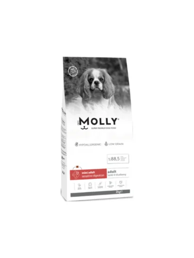 Molly Mini Adult Kuzu Etli Yaban Mersinli Yetişkin Köpek Maması 2 KG