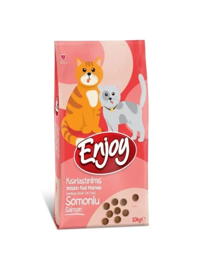 Enjoy Somonlu Kısırlaştırılmış Kedi Maması 10 kg