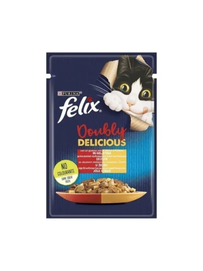 Felix Çifte Lezzet Etli Ve Kanatlı Yaş Kedi Maması Pouch 85 Gr