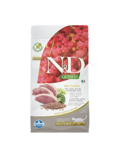N&D Quinoa Neutered Ördek Kinoa Aromalı Kısırlaştırılmış Kedi Maması 1,5 Kg