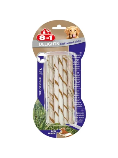 8İn 1 Delight Biftekli Twister Stick 10'Lu