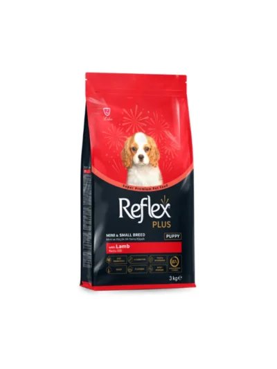 Reflex Plus Kuzu Etli Küçük Irk Yavru Köpek Maması 3 KG