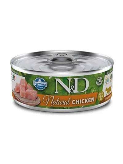 N&D Natural Tavuklu Yetişkin Kedi Yaş Maması 70 Gr