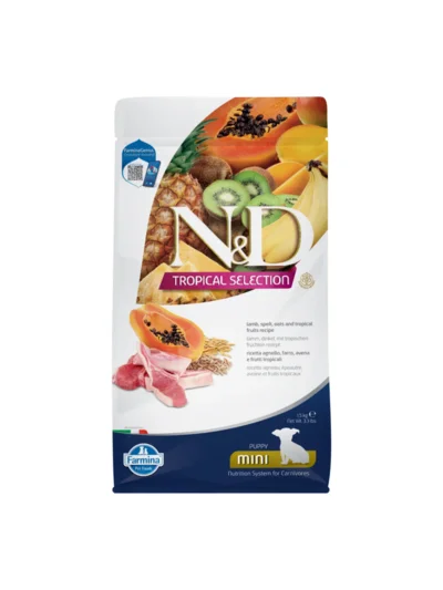 N&D Tropical Selection Kuzu Etli ve Tropikal Meyveli Mini Irk Yavru Köpek Maması 1,5kg
