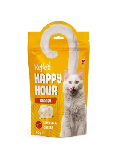 Reflex Happy Hour Choosy Chicken Cheese Seçici Kediler Için Ödül 60 gr