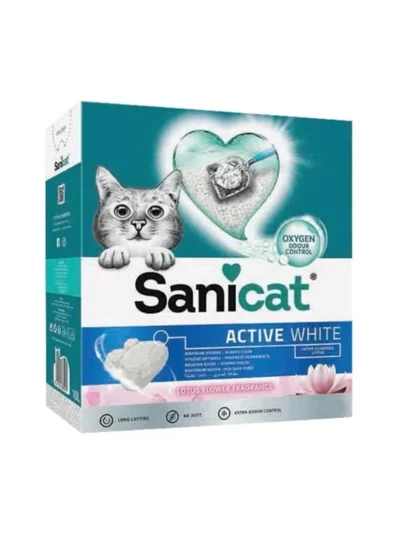 Sanicat Active White Topaklanan Kedi Kumu Lotus Çiçeği Kokulu 6 Lt