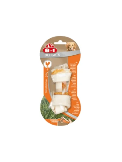 8in1 Delights Bones Tavuklu Düğümlü Tartar Önleyici Köpek Ağız Bakım Kemiği 35gr 10cm [S]