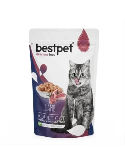Best Pet Pouch Kuzu Etli Yetişkin Kedi Konservesi 85 GR