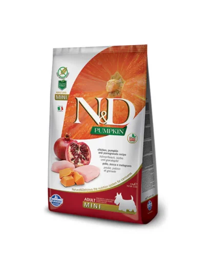 N&D Pumpkin Tahılsız Bal Kabaklı Tavuk Etli Narlı Küçük Irk Yetişkin Köpek Maması 2.5 Kg