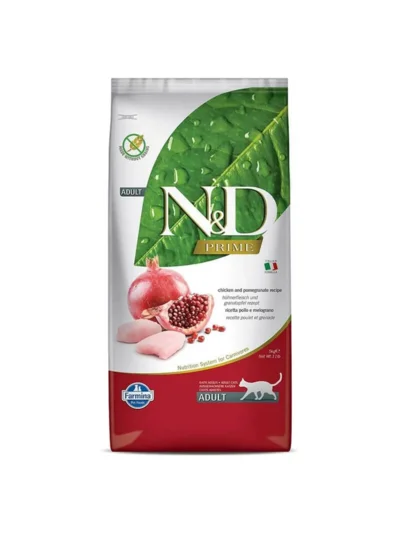 N&D Tahılsız Tavuklu Narlı Yetişkin Kedi Maması 10 KG