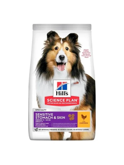 Hills Adult Sensitive Skin Hassas Köpekler İçin Tavuklu Yetişkin Köpek Maması 2.5 Kg