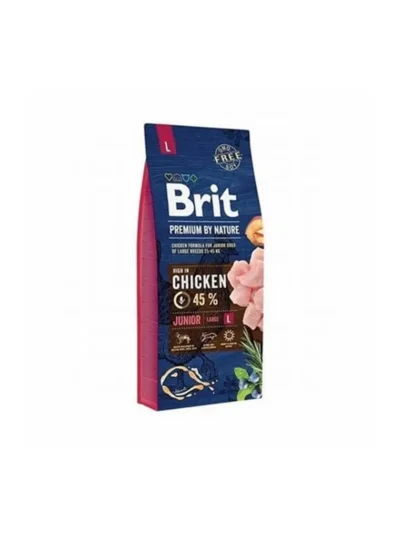 Brit Premium By Nature Büyük Irk Genç Köpekler Için, Tavuk Etli Kuru Mama 15 Kg