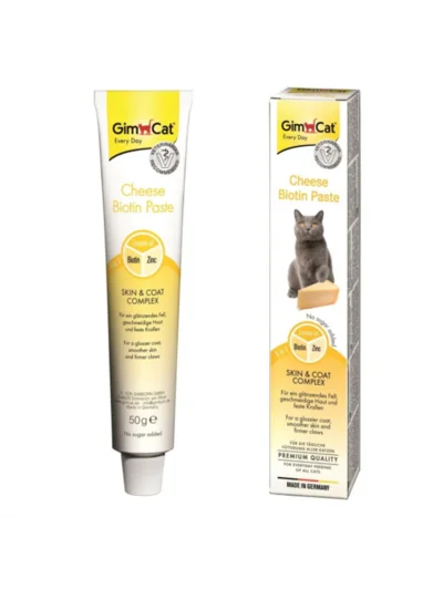 GimCat Biyotinli ve Peynirli Deri ve Tüy Bakımı Güzellik Macunu 50 Gr