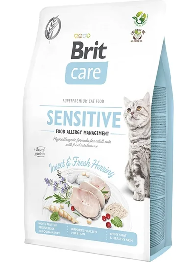 Brit Care Sensitive Böcek Proteinli ve Ringa Balıklı Yetişkin Kedi Maması 7 Kg