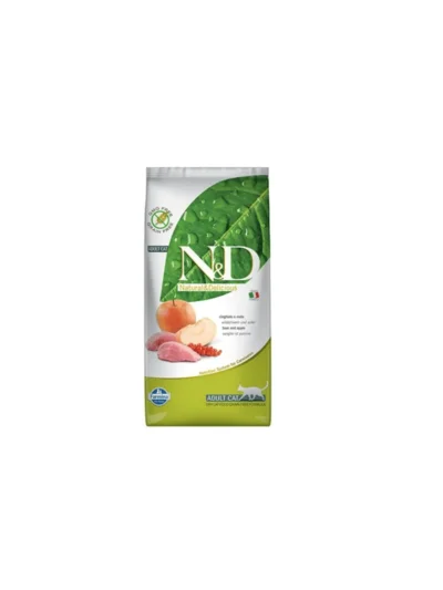 N&D Tahılsız Yaban Domuzlu Elmalı Yetişkin Kedi Maması 5 KG
