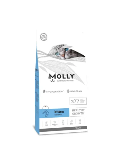 Molly Molly Düşük Tahıllı Hipoalerjenik Tavuklu Kitten Yavru Kedi Maması 15 Kg