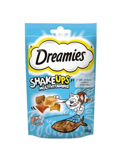 Dreamies Shake Ups Seafood Kedi Ödülü 55 Gr