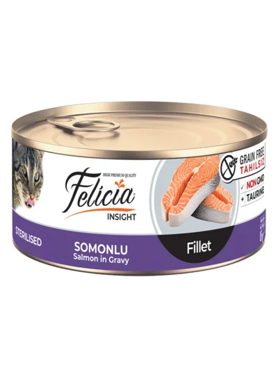Felicia Tahılsız Konserve Sterilised-Somonlu Fileto Yaş Kedi Maması 85 Gr