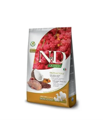 N&D Kinoa Skin Coat HiN&Distan Cevizi Bıldırcın Etli Yetişkin Köpek Maması 7 KG