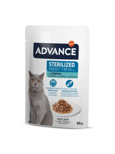 Advance Balıklı Kısırlaştırılmış Kedi Yaş Maması 85 GR