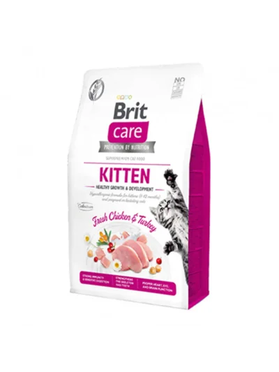 Brit Care Hipoalerjenik Kitten Tahılsız Tavuk ve Hindili Yavru Kedi Maması 2 Kg