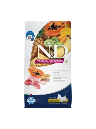 N&D Tropical Selection Kuzu Etli ve Tropikal Meyveli Mini Irk Yetişkin Köpek Maması 1,5kg