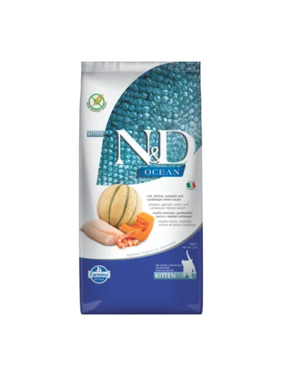 N&D Ocean Kitten Balkabaklı Morina Karidesli Kavunlu Yavru Kedi Maması 5 Kg