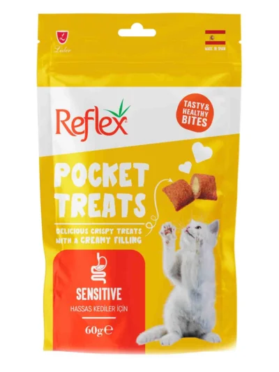 Reflex Pocket Treats Sensitive Yetişkin Kedi Ödül Maması 60gr