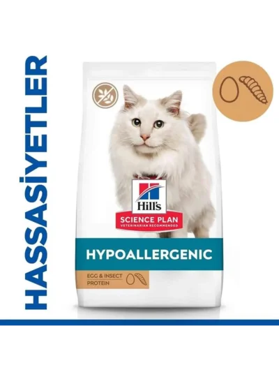 Hill's Hypoallergenic Yumurta ve Böcekli Yetişkin Kedi Maması 7 Kg