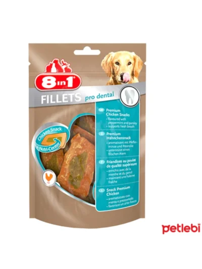 8in1 Pro Dental Tavuk Fileto Köpek Ödül Maması 80gr