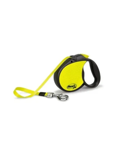 Flexi Neon Otomatik Şerit Tasma Medium 5 Mt