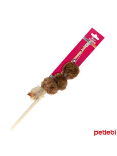 Eastland Kedi Otlu Peluş Olta Kedi Oyuncağı 40cm (Karışık Renkli)