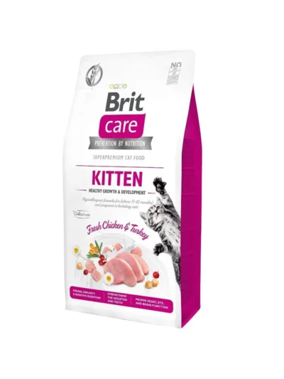 Brit Care Tahılsız Healthy Growth Tavuk Hindili Yavru Kedi Maması 7kg