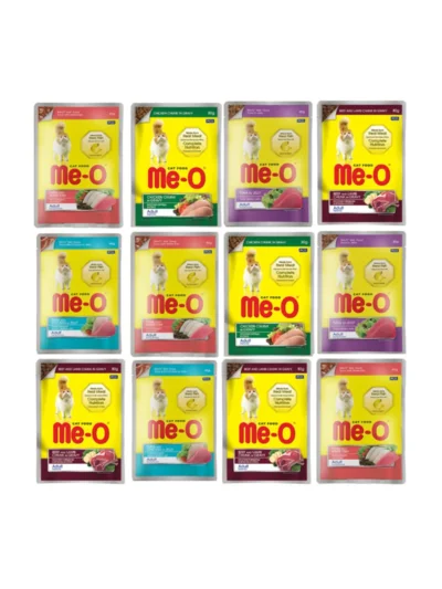 Me-o Gerçek Etli Karışık Yaş Kedi Maması 80 Gr X 12 Adet Pouch Konserve