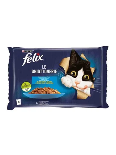 Multipack Somonlu ve Ton Balıklı Yetişkin Kedi Yaş Maması 4X85GR