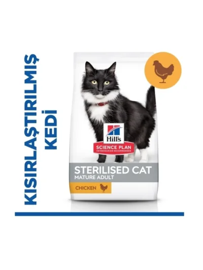 Hills Mature +7 Sterlised Tavuklu Kısırlaştırılmış Yetişkin Kedi Maması 1.5 KG