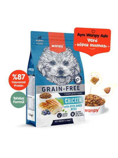 Wanpy Tahılsız Tavuklu Yavru Köpek Maması 1,5 kg