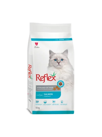 Reflex Kısırlaştırılmış / Sterilised Somonlu ve Pirinçli Kedi Maması 15 kg