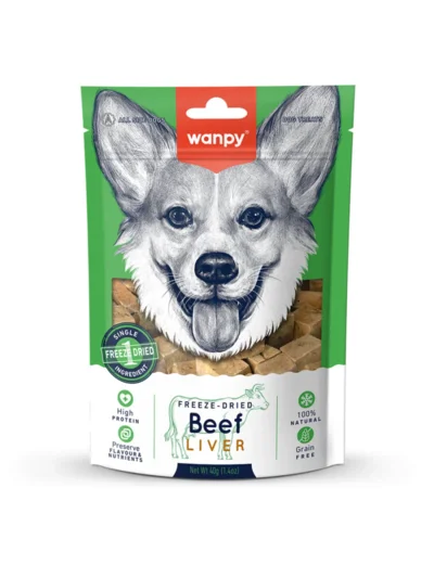 Wanpy Kurutulmuş %100 Dana Ciğeri Köpek Ödülü 40 Gr