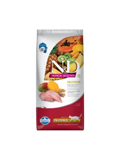 N&D Tropical Tavuklu Kısır Kedi Maması 10 Kg