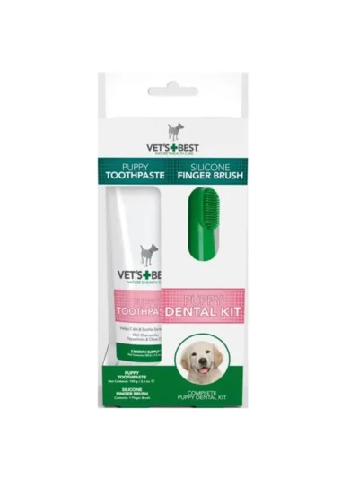 Vet's Best Yavru Köpekler İçin Diş/Ağız Bakım Seti
