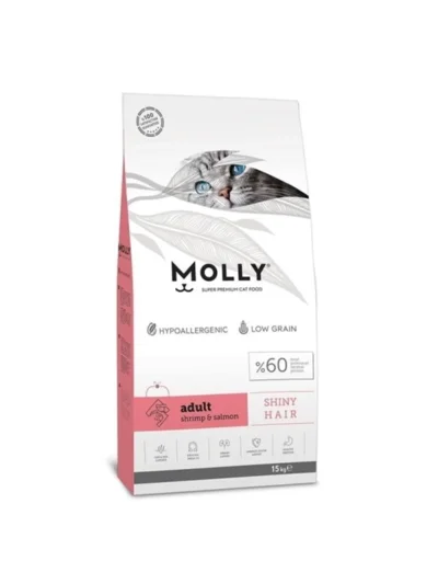 Molly Karidesli ve Somonlu Yetişkin Kedi Maması 15 Kg