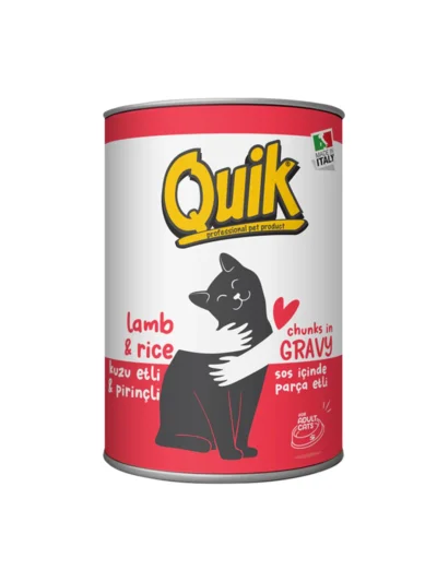 Quik Kuzu Etli Ve Pirinçli Yetişkin Kedi Maması 415 GR
