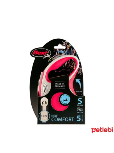 Flexi New Comfort Otomatik Şerit Gezdirme Tasma S 5Mt Kırmızı