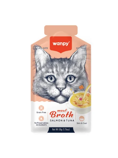 Wanpy Somonlu ve Ton Balıklı Kedi Çorbası