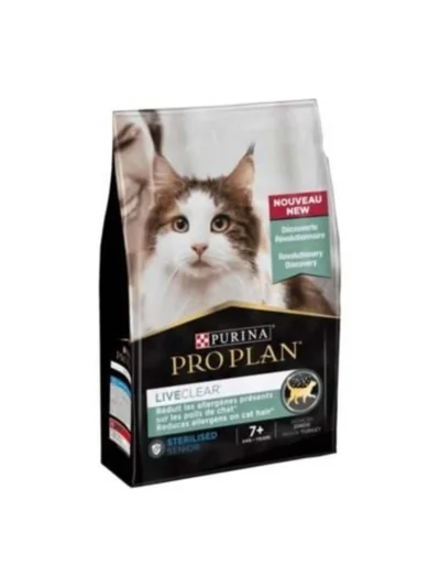 ProPlan LiveClear Sterilized Senior+7 Hindili Alerji Önleyici Kedi Maması 1,4 kg