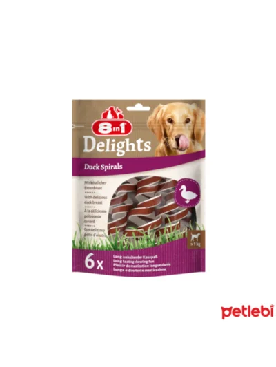 8in1 Smart Delights Duck Spirals Ördekli Burgu Köpek Ödülü 6lı